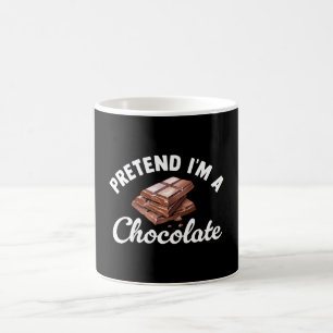 Caneca De Café Finja que sou uma barra de chocolate