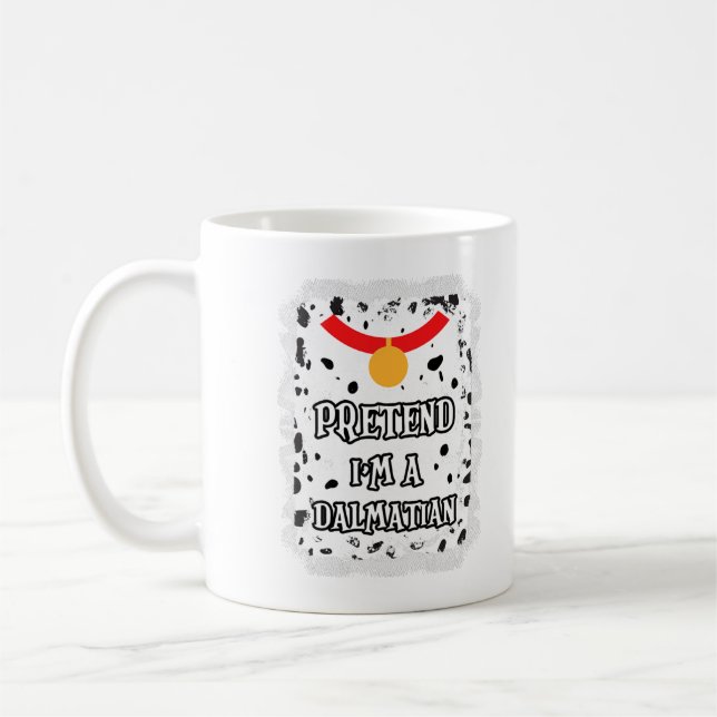 Caneca De Café Finja que sou uma dálmata de fantasias de Hallowee (Esquerda)
