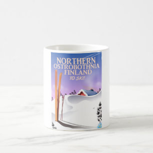 Caneca De Café Finlândia Esquiar (Finland to ski)