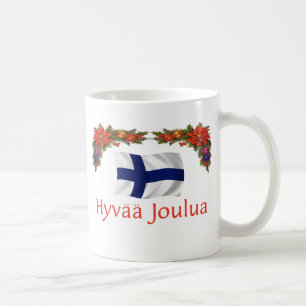 Caneca De Café Finlandia Hyvaa Joulua (Feliz Natal)