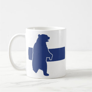Caneca De Café Finlândia Urso Bandeira Nacional Finlandesa