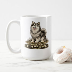 Caneca De Café Finnish Lapphund – Movido por Fluff e Sorrisos