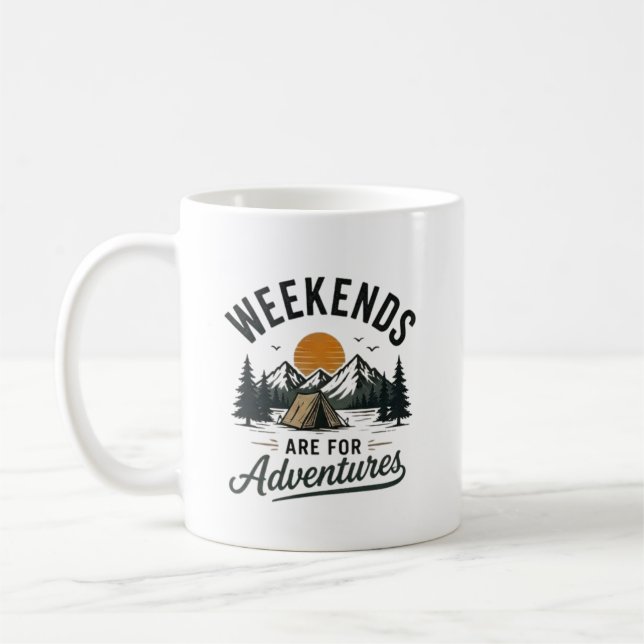 Caneca De Café Fins de semana são para aventuras (Esquerda)