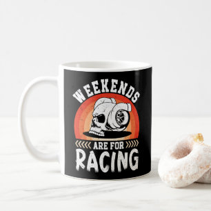 Caneca De Café Fins De Semana São Para Correr Engraçados Motores