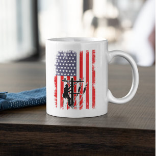 Caneca De Café Fio Americano Orgulhoso Trabalhador de Serviços Pú