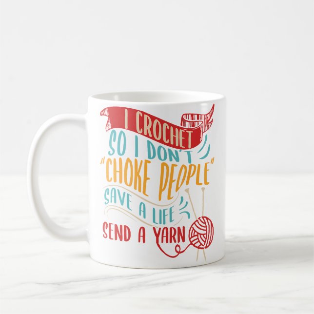 Caneca De Café Fio de Crochê Quilting Tricô Crochê Para Croc (Esquerda)