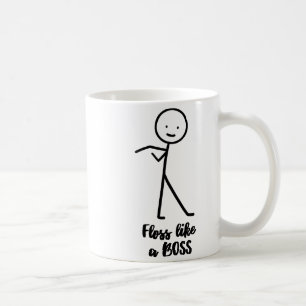 Caneca De Café Fio Dental Como Um Chefe Figura de Pau Desenho Ani