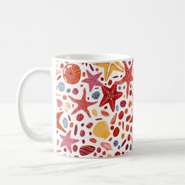 Caneca De Café Fios-de-água, conchas e pedras, palha de tração à  (Esquerda)