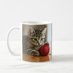 Caneca De Café Fios Vermelho de Kitten
