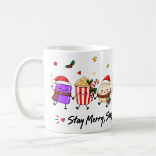 Caneca De Café Fique Alegre Fique Esmagável Natal Squishies Virai