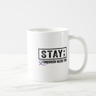 Caneca De Café Fique Amanhã Precisa de Você Ponto e Vírgula Preve