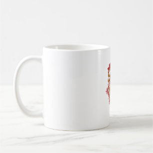 Caneca De Café Fique Cachorro Retriever Dourado Diamante Vermelho