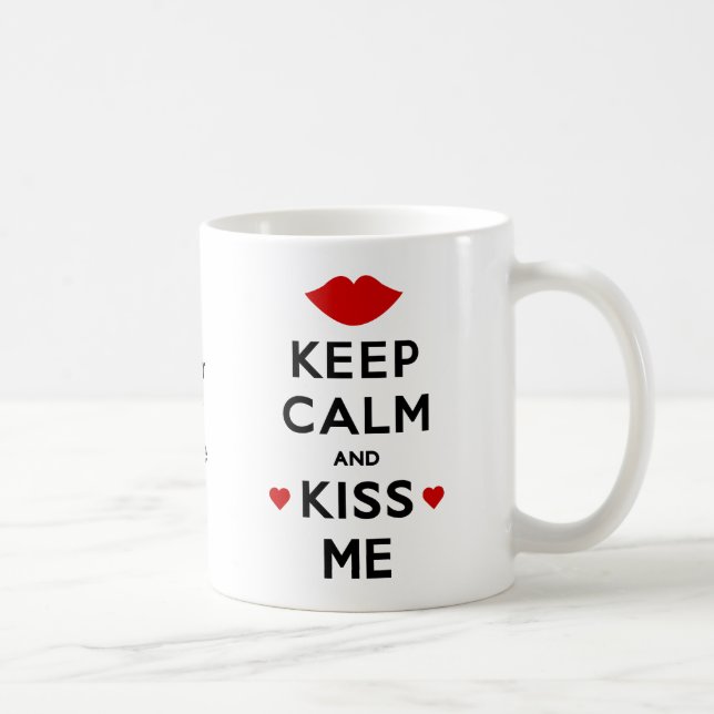 Caneca De Café Fique calmo e beije-me (Direita)