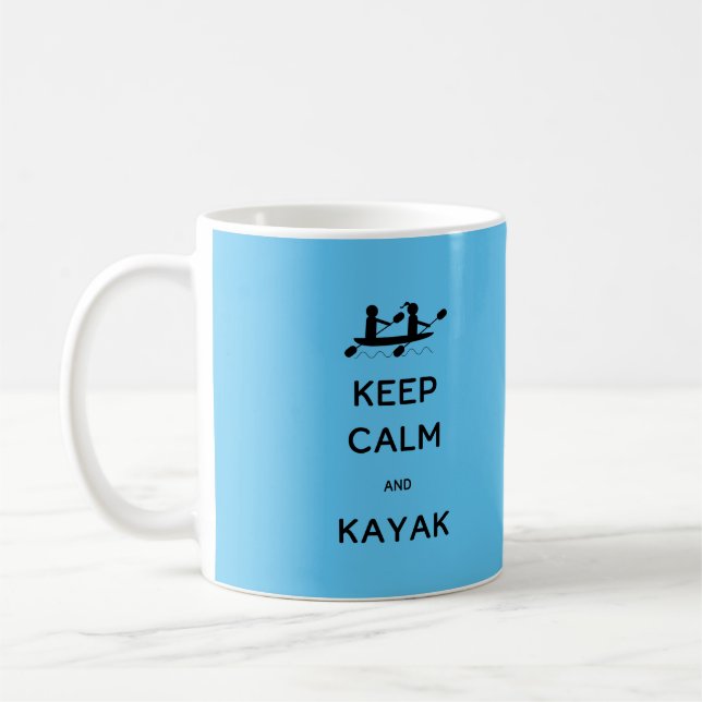 Caneca De Café Fique calmo e Kayak comigo (Esquerda)