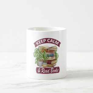 Caneca De Café Fique calmo e leia um livro