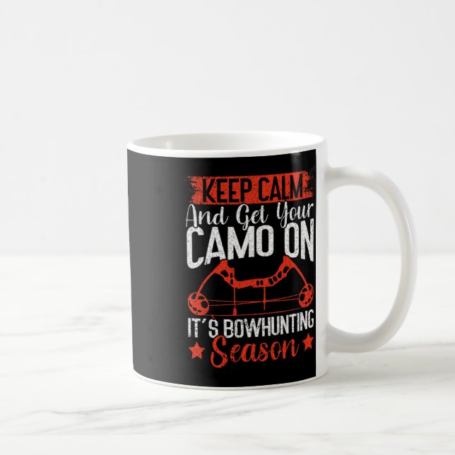 Caneca De Café Fique calmo e pegue seu camo no mar que está atrap (Direita)