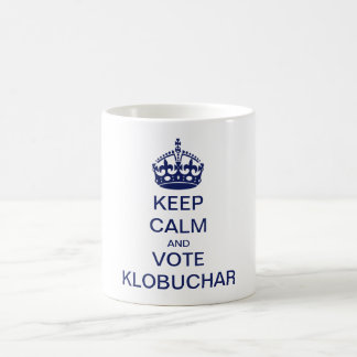 Caneca De Café Fique calmo e vote Klobuchar