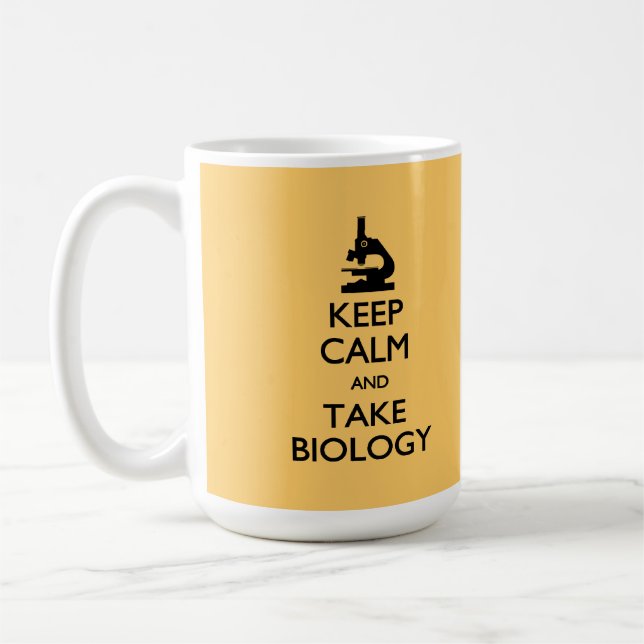 Caneca De Café Fique Calmo Tome Biologia (Esquerda)