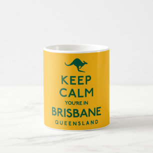 Caneca De Café Fique calmo Você está em Brisbane QLD, australiano