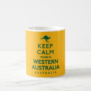 Caneca De Café Fique calmo Você está no oeste da Austrália austra
