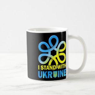 Caneca De Café Fique Com A Bandeira Da Ucrânia Anti-Putin Diga Nã