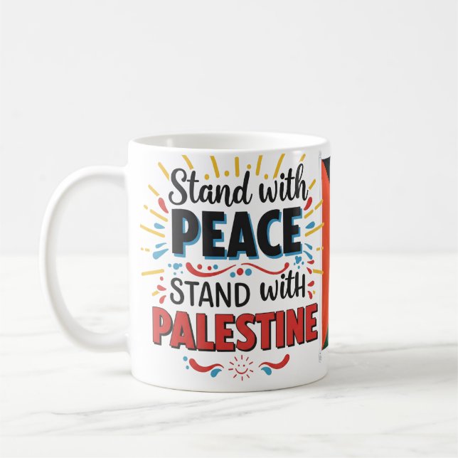 Caneca De Café Fique com a Palestina (Esquerda)
