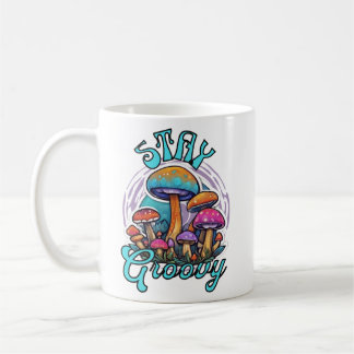 Caneca De Café Fique em Groovy Mushroom