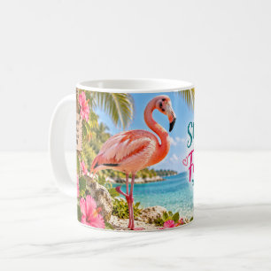 Caneca De Café Fique Erguido e Seja Fantástico Flamingo