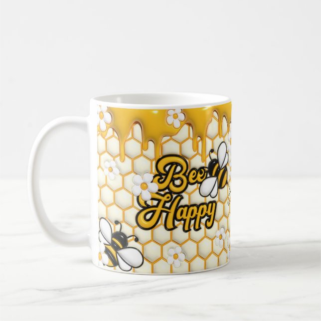 Caneca De Café Fique Feliz (Esquerda)