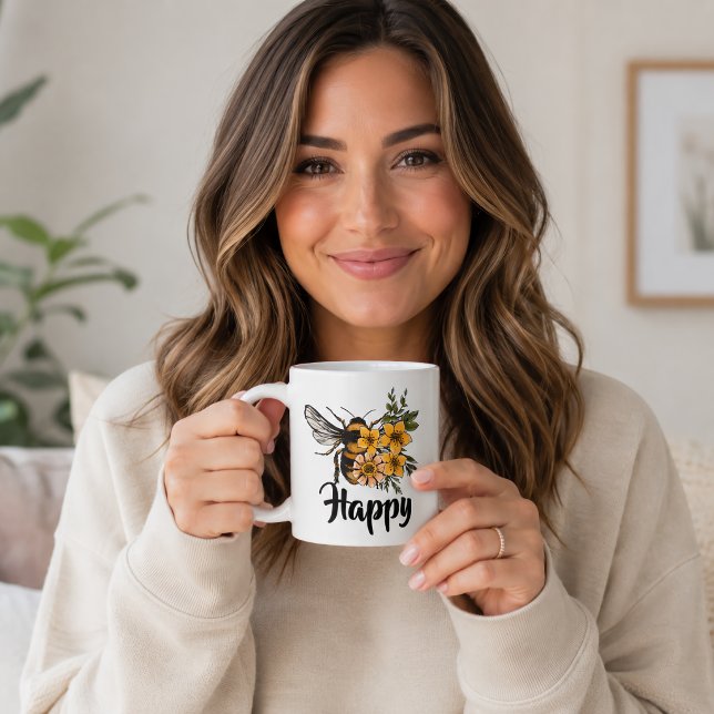 Caneca De Café Fique Feliz (Criador carregado)