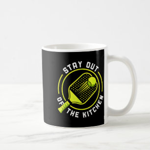 Caneca De Café Fique fora do remo de pickleball da cozinha