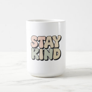 Caneca De Café Fique Gentil - Estética de Tipografia Groovy dos A