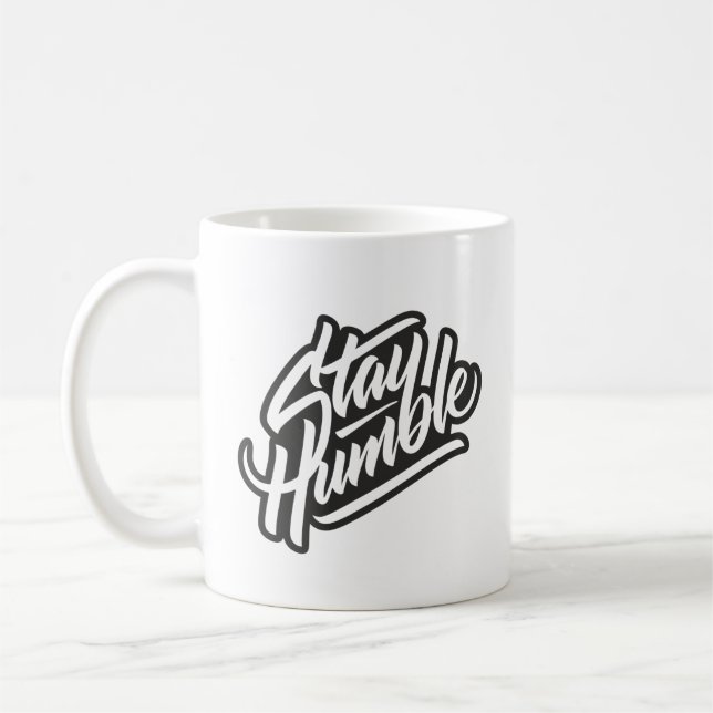 Caneca De Café Fique Humilde Mug (Esquerda)