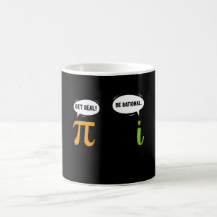 Caneca De Café Fique Ligado Seja Racional Piada Matemática Engraç