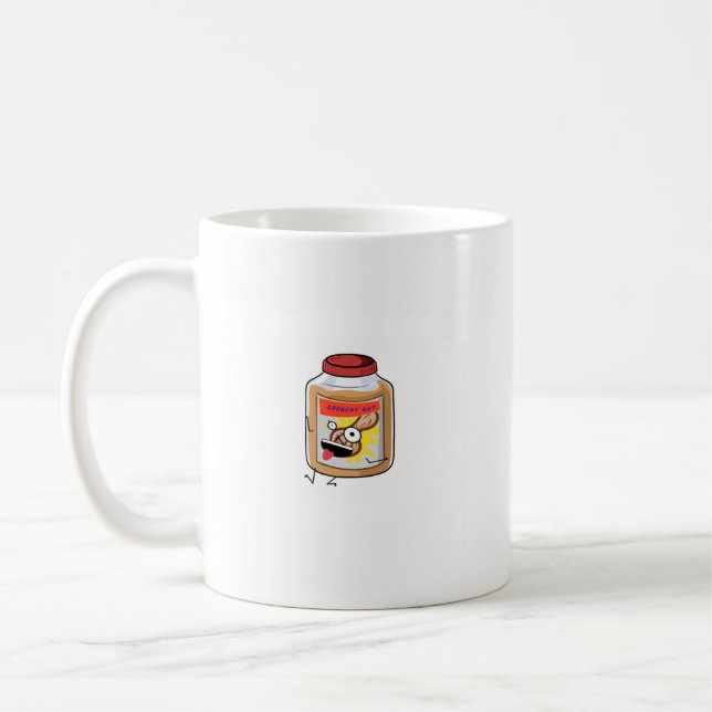 Caneca De Café Fique Louco, tema manteiga de amendoim (Esquerda)