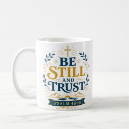 Caneca De Café Fique Parado e Confie Citação de Encorajamento Esp