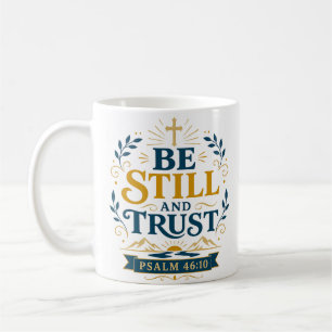 Caneca De Café Fique Parado e Confie Citação de Encorajamento Esp