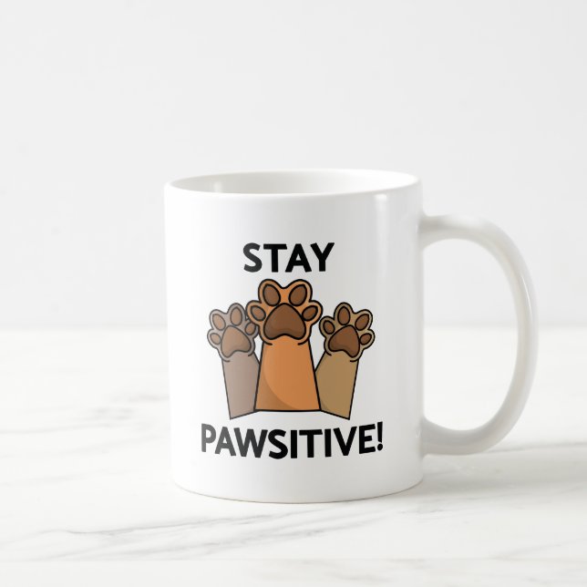 Caneca De Café Fique Pawsitivo (Direita)