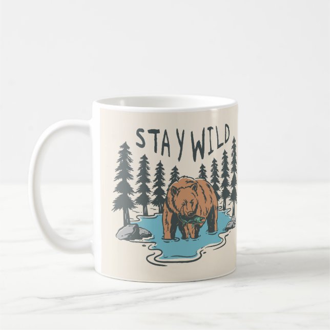 Caneca De Café Fique Selvagem (Esquerda)