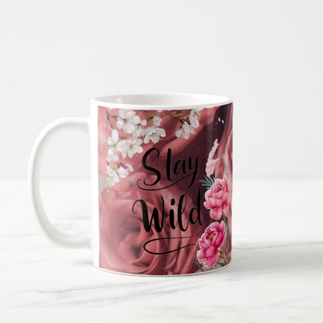 Caneca De Café Fique Selvagem Com Mug De Amor (Esquerda)