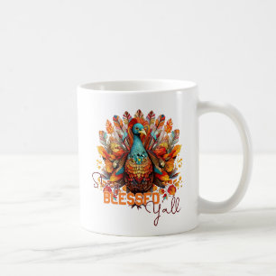 Caneca De Café Fiquem abençoados, vocês com a Colorida Turquia