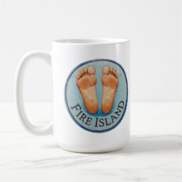 Caneca De Café Fire Island barefoot & fancy free! Funny host gift