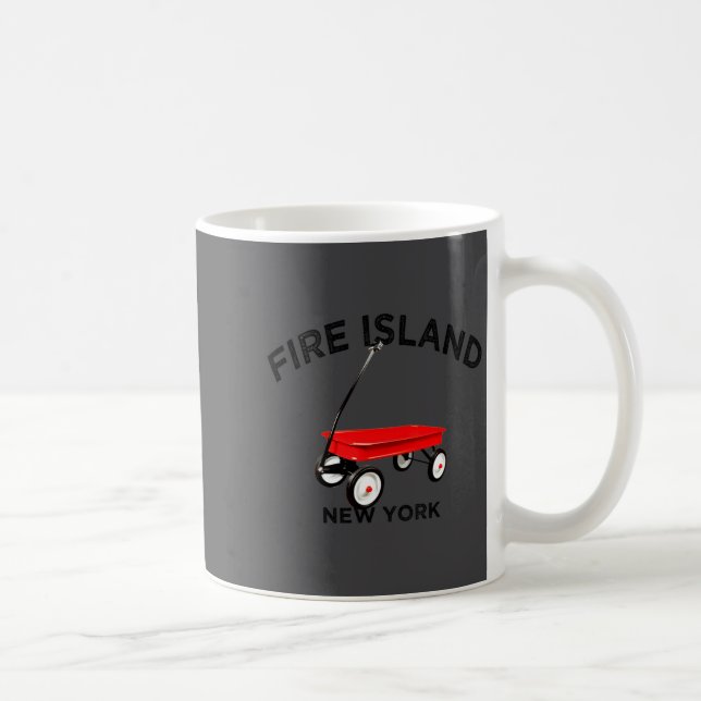 Caneca De Café Fire Island Large Version Red Wagon Long Island Ny (Direita)