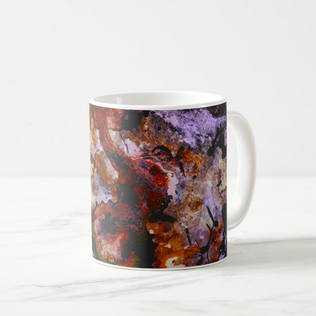 Caneca De Café Fire Quartz Crystal Geode Abstrato (Frente Esquerda)