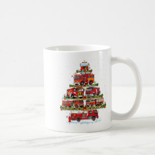 Caneca De Café Fire Truck Xmas Luzes Bombeiro Caminhão Chri