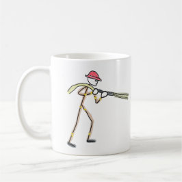 Caneca De Café Firefighter Stickman