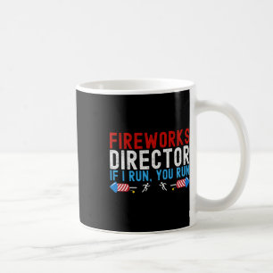 Caneca De Café Fireworks Diretor Americano Flag 4 De Julho 1