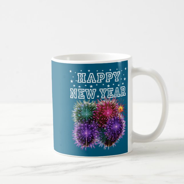 Caneca De Café Fireworks New Year's Eve Party  (Direita)