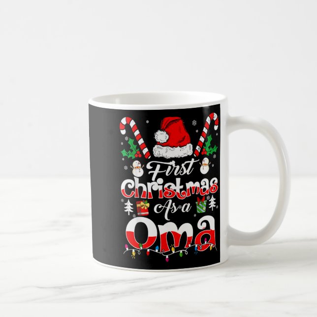 Caneca De Café First Christmas As A Oma Family Matching  (Direita)