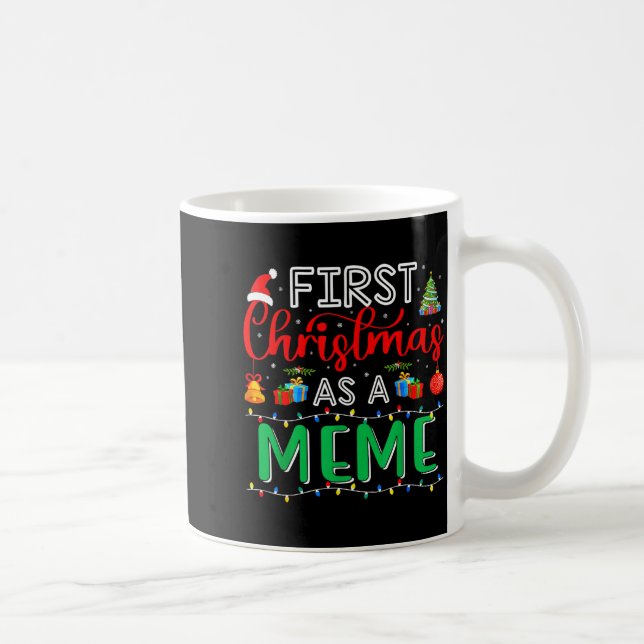 Caneca De Café First Christmas As Meme Family Matching New Meme  (Direita)